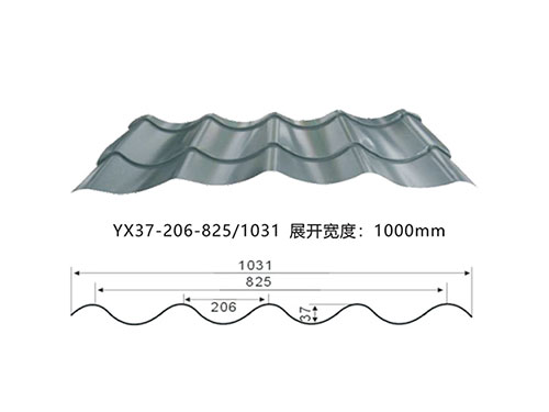 衡陽YX37-206-825彩鋼琉璃瓦