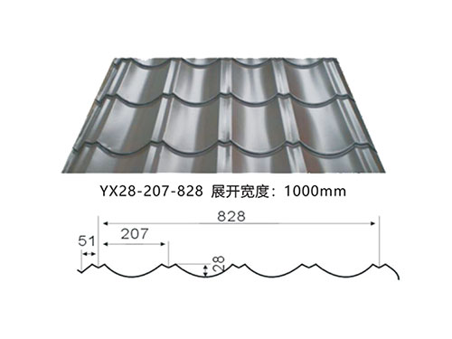 長治YX28-207-828彩鋼琉璃瓦